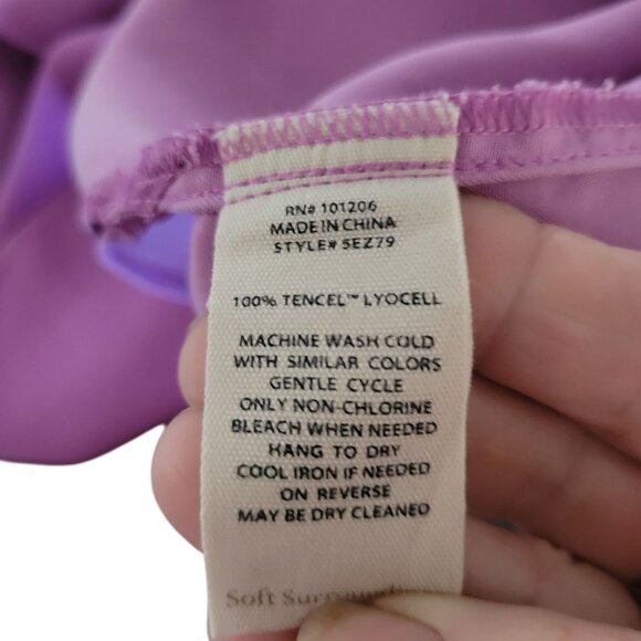 SOFT‎ SURROUNDINGS NEW Womens Pink Pleated Blouse 3/4 Sleeves Plus size 1X - Picture 12 of 12